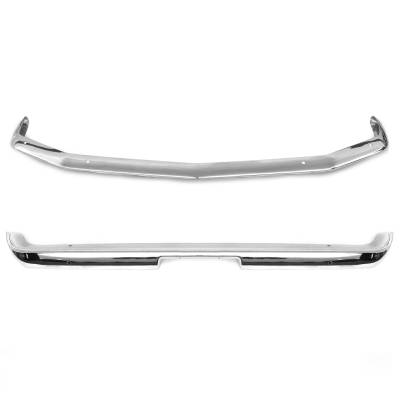 67 and 68 Mustang Chrome Front and Rear Bumper Set, Triple Chorme Plated Finish!