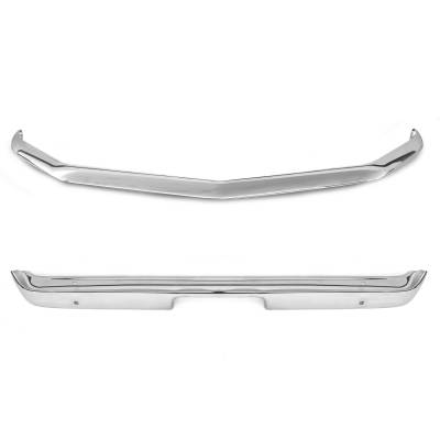 69 -70 Mustang Chrome Plated Front and Rear Bumper Set, High Quality Triple Chrome Plated
