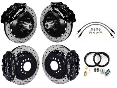 Wilwood Engineering Brakes - 65-66 Mustang Wilwood 13 Inch Front and Rear Brake Kit, 6 Piston Superlite Calipers