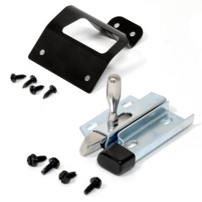 All Classic Parts - 1965 - 1966 Mustang Fold Down Rear Seat Latch and Cover Set, FASTBACK