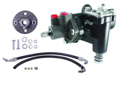 Borgeson - 71 - 73 Mustang Integral Power Steering Box Upgrade Kit for Saginaw Pump, V8