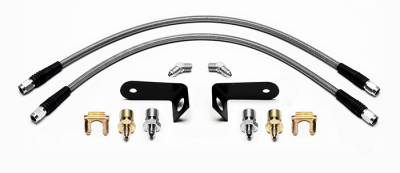 Wilwood Engineering Brakes - 68-73 Mustang Wilwood Disc Brake Flex Line Set, Braided Stainless Design