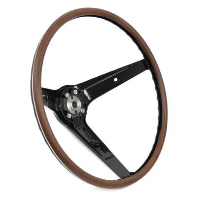 All Classic Parts - 69 Mustang Steering Wheel Woodgrain Rim-Blow WITHOUT Horn Switch (Also fits Australian Falcon)