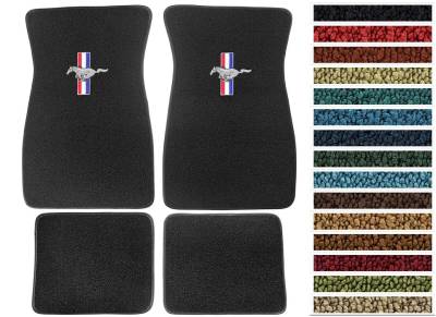 ACC - Auto Custom Carpets - 1964 - 1968 Mustang Complete Set of Floor Mats, Choose Color, Logo
