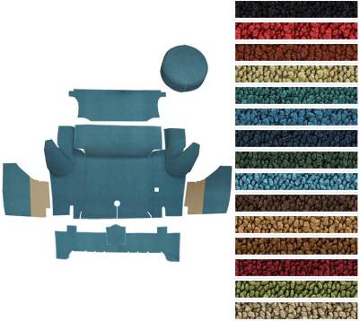 ACC - Auto Custom Carpets - 1965 - 1966 Mustang COUPE Trunk Carpet Kit, 80/20, Choose Color, Logo