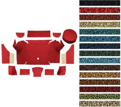 ACC - Auto Custom Carpets - 1967 - 1968 Mustang CONVERTIBLE Trunk Carpet Kit, 80/20, Choose Color, Logo