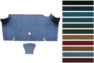 ACC - Auto Custom Carpets - 1967 - 1968 Mustang FASTBACK Trunk Floor Carpet Only, Nylon, Choose Color, Logo