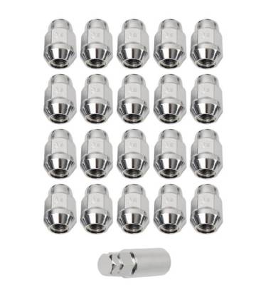 Gorilla Automotive Products - Gorilla Hex Lug Nuts, Chrome Finish, Set of 20, Closed End