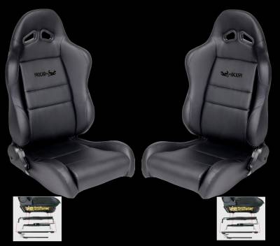 Procar - 71-73 Mustang Procar Sportsman Series Seats, Pair with Adapters