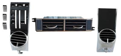 Old Air Products - 1968 Mustang Dash Mount Control Bezel and AC Vent Set with Center Vent