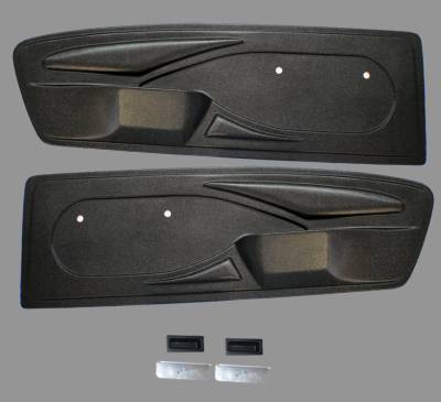 Miscellaneous - 1965 - 1966 Mustang ABS Door Panels W/Door Pulls & Hand Cup, optional Inserts, Made in the USA