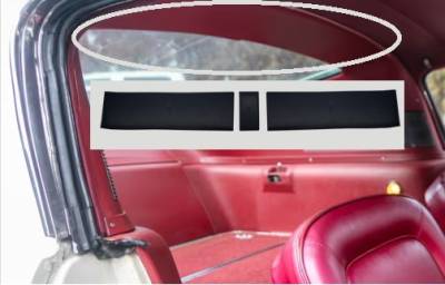 Miscellaneous - 1967 - 1968 Mustang Fastback Upper Rear Roof Trim Panels, ABS, Made in the USA, 3 Pieces