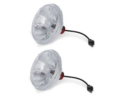 Holley - 65 - 68, 70 - 73 Classic Mustang 7" Round LED Headlights, Set of 2