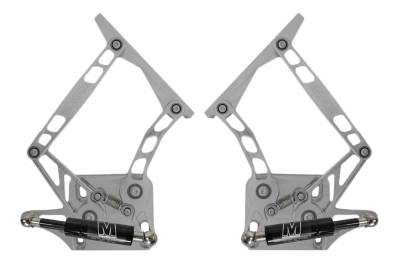 March Performance Pulleys - 1964 - 1966 Mustang Adjustable Billet Hood Hinges, Pair