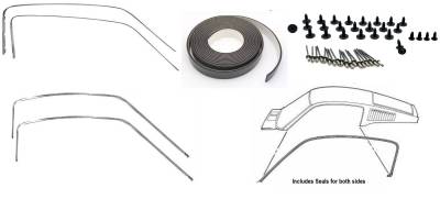 Dynacorn | Mustang Parts - 1967 Mustang Fastback Door Roof Rail Trim and Seal Kit