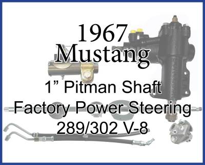 Borgeson - 1967 Mustang Integral Power Steering Conversion Kit - Small Block V8, 1" Pitman Shaft