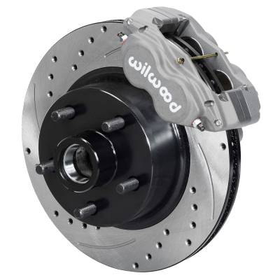 Wilwood Engineering Brakes - 70 - 73 Mustang Wilwood Front Dynalite Brake Kit, Drilled/Slotted