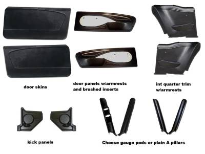 MP Performance Products - 65 - 66 Mustang COUPE Interior Panel Kit, ABS