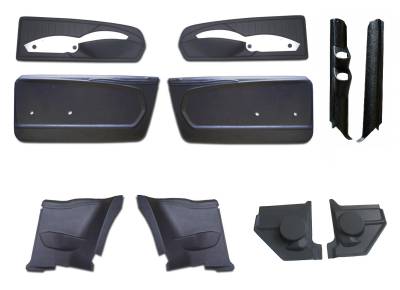 MP Performance Products - 67 - 68 Mustang Coupe Interior Panel Kit, ABS, Vinyl Wrapped