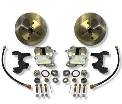 Miscellaneous - 67-69 Mustang 6 Cylinder Front Disc Brake Kit, 4 Lug Bolt Pattern