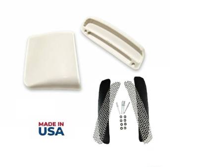 1968 Mustang Lower Quarter Panel Side Scoops with Grille and Decal Kit