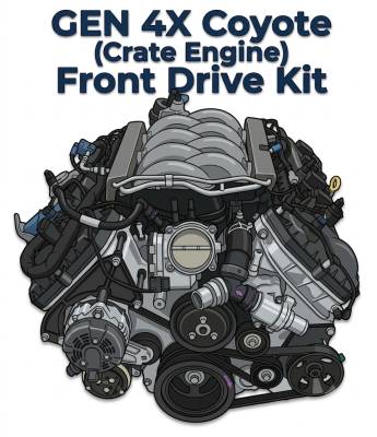 Stang-Aholics - 5.0L Coyote GEN 4X Swap Front Drive Accessory Kit, 1965 - 1973 Mustang and Others