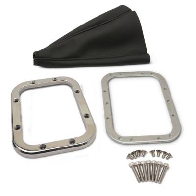 Eddie Motorsports - 64 - 93 Mustang Shifter Bezel Kit Mount Plate & Boot - Smooth