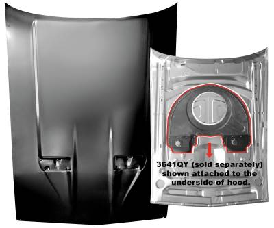 Dynacorn | Mustang Parts - 71-73 Mustang Hood NASA Scoop Style