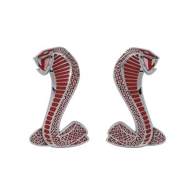 Daniel Carpenter Mustang Parts - 94 - 04 Mustang Cobra Chrome Red Snake Fender Emblems