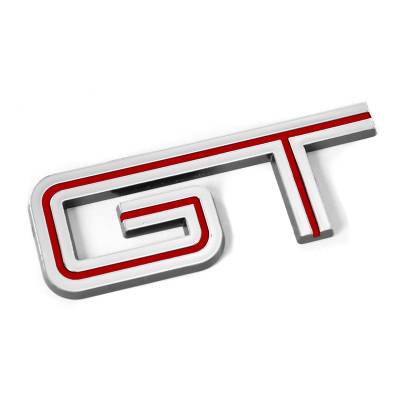 Daniel Carpenter Mustang Parts - 05 - 10 Mustang GT Fender Emblem Chrome With Red Lines