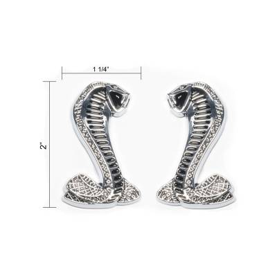 Daniel Carpenter Mustang Parts - Mustang Cobra Snake Emblems 2 Inch Peel And Stick