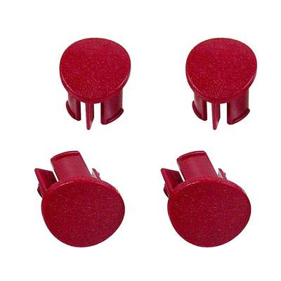 Daniel Carpenter Mustang Parts - 87 - 93 Mustang Arm Rest Plugs Scarlett Red