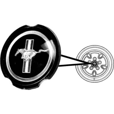 Daniel Carpenter Mustang Parts - 70 - 73 Mustang Simulated Hub Cap Emblem