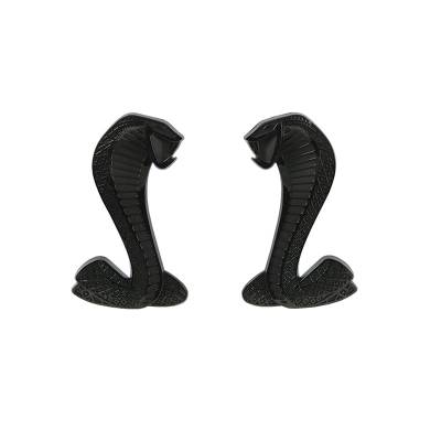 Daniel Carpenter Mustang Parts - 94 - 04 Mustang Cobra Black Chrome Fender Emblems