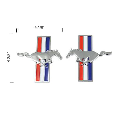 Daniel Carpenter Mustang Parts - 05 - 14 Mustang Running Horse Fender Emblems