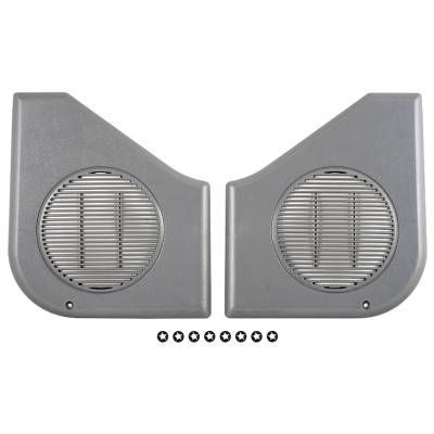 Daniel Carpenter Mustang Parts - 87 - 93 Mustang Door Speaker Grille Smoke Gray with 8 Push-On Retainers