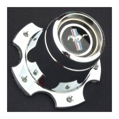 Daniel Carpenter Mustang Parts - 73 Mustang Black Center Wheel Cap with Stainless Steel Screws