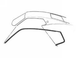 69 - 70 Mustang Fastback Roof Rail Seals, Pair