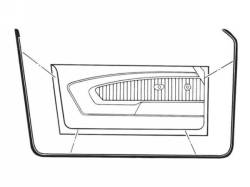 69 - 70 Mustang Door Weatherstrips, Pair