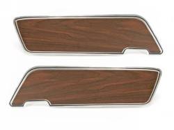 1969 - 1970 Mustang  Deluxe Door Panels (with Walnut Inserts, Pair)