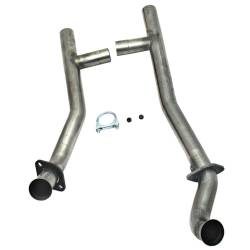 Mid Pipes - H-Pipes - JBA Headers - 69-70 Mustang JBA H-Pipe SS 2-1/2in Only For JBA Shorty Headers 351W