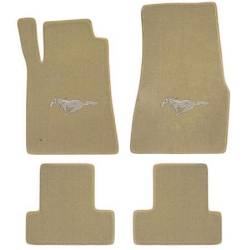 94 - 99 Mustang Floor Mats, Beige Pony Emblem