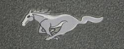 94 - 98 Mustang Floor Mats, Silver Pony