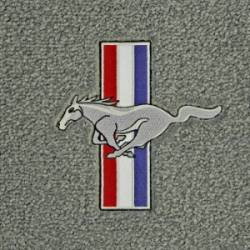 94 - 98 Mustang Floor Mats, Silver Pony Emblem