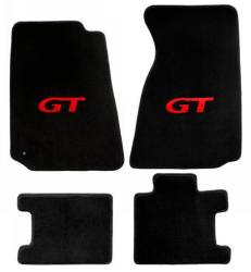 94 - 98 Mustang Floor Mats, Red GT Emblem