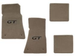 94 - 98 Mustang Parchment Floor Mats, Black GT Emblem