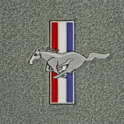 79 - 93 Mustang GREY Floor Mats, Pony and Bars