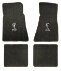 79 - 93 Mustang GREY Floor Mats, Cobra Emblem