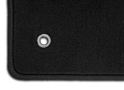 79 - 93 Mustang BLACK Floor Mats, Silver GT Emblem