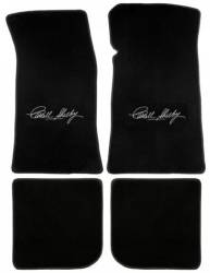 65 - 70 Mustang Convertible BLACK Floor Mats, Shelby Sig.